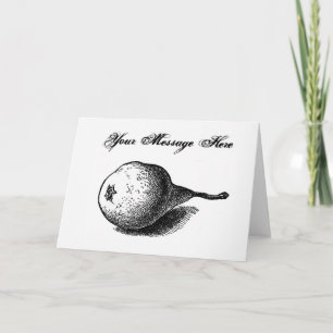 Pear Illustration Greeting Card