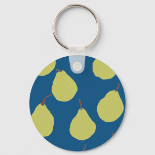 pear navy and green key ring