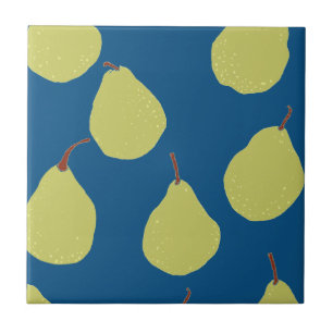 pear navy and green tile