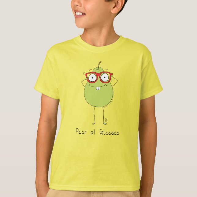 Pear of Glasses Funny & Cute Kid's Boy's T-Shirt (Front)