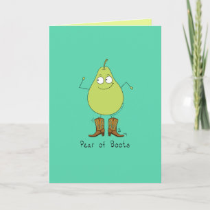 Pear of Glasses - Funny Pear Pun Card