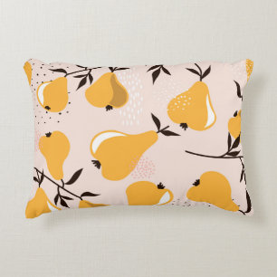 Pear Paradise: Colourful Overlaps Decorative Cushion