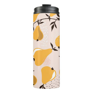 Pear Paradise: Colourful Overlaps Thermal Tumbler