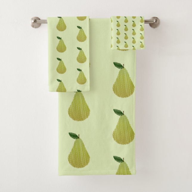 Pear Pattern Bath Towel Set (Insitu)