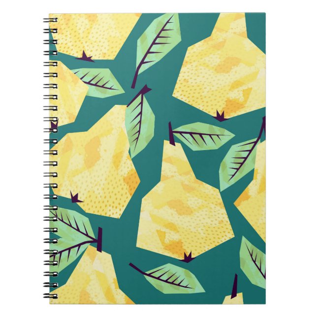 Pear Patterns: Watercolor Seamless Elegance Notebook (Front)