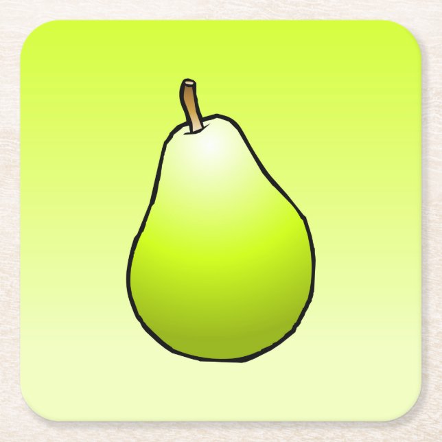 Pear Pulp board coaster (Front)
