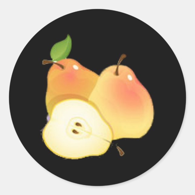 Pear Round Stickers (Front)