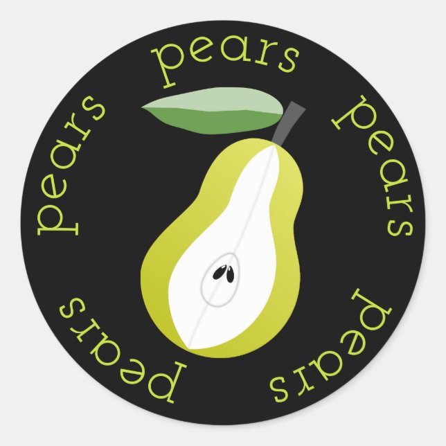 Pear Rounds Classic Round Sticker (Front)