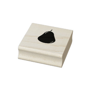 Pear rubber stamp, Pear stamp, fruit stamp