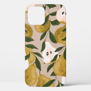 Pear seamless pattern. Beautiful elegant Vintage p iPhone 12 Case