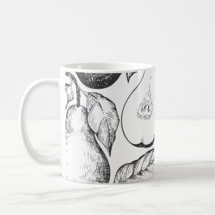 Pear seamless pattern. Hand drawn vintage garden f Coffee Mug