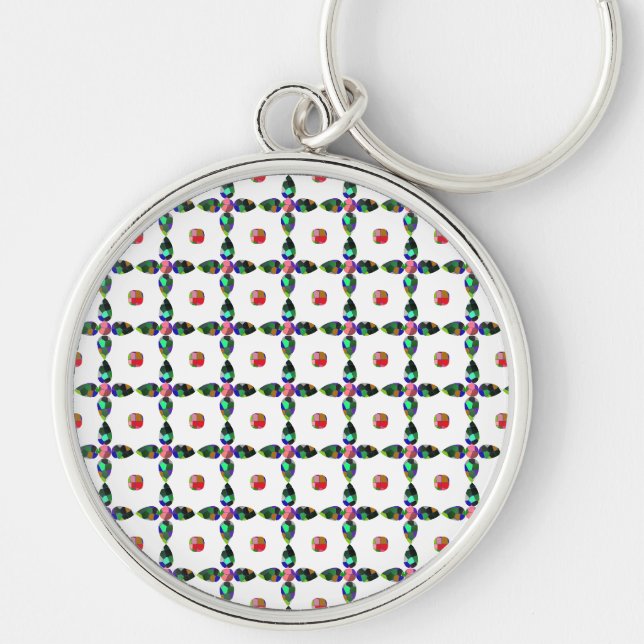 Pear shape Colour Art Key Ring (Front)