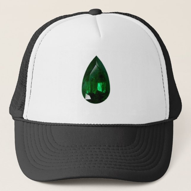 Pear shape Emerald Trucker Hat (Front)