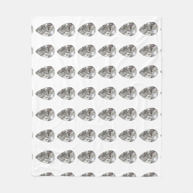 Pear Shaped Diamond Fleece Blanket (Front)