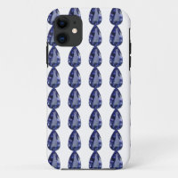 Pear shaped Sapphire Blue