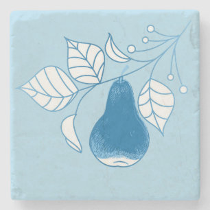Pear  stone coaster
