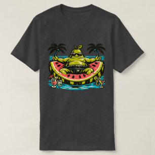 Pear Sumo Pool Float — Vintage Summer Relaxation T-Shirt