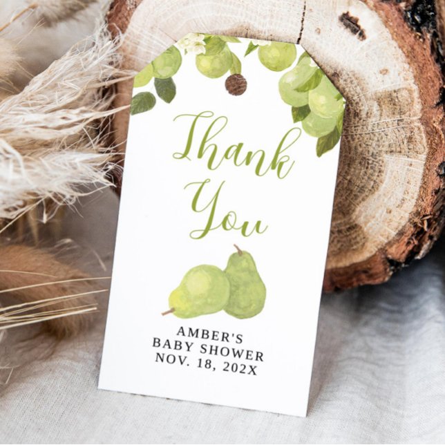 Pear Theme Favor Gift Tags (Creator Uploaded)
