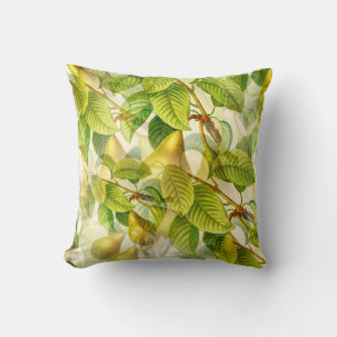 Pear Tree Branches & Pears Pattern Cushion