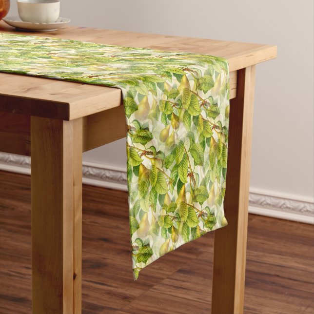 Pear Tree Branches & Pears Pattern  Long Table Runner (In Situ)