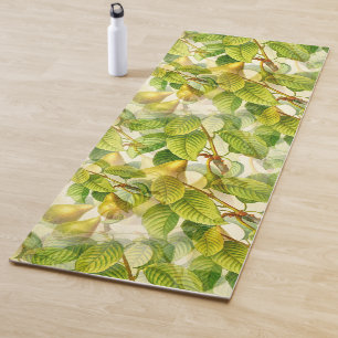 Pear Tree Branches & Pears Pattern  Yoga Mat