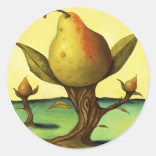 Pear Tree Classic Round Sticker