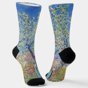 Pear Tree in Flower - Claude Monet Socks