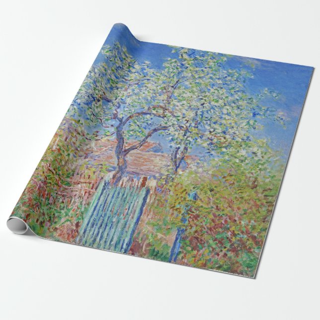 Pear Tree in Flower - Claude Monet Wrapping Paper (Unrolled)