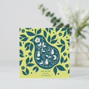 Pear Tree Partridge - Evergreen Holiday Card