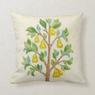 Pear Tree throw pillow