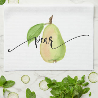 Pear Watercolor Kitchen Towel