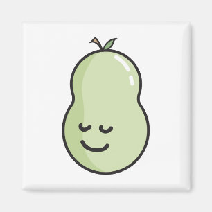 Pear with a smile magnet