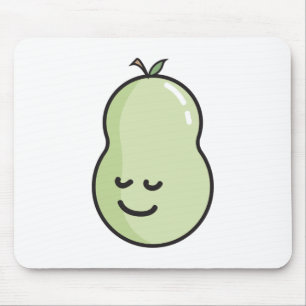 Pear with a smile mouse pad