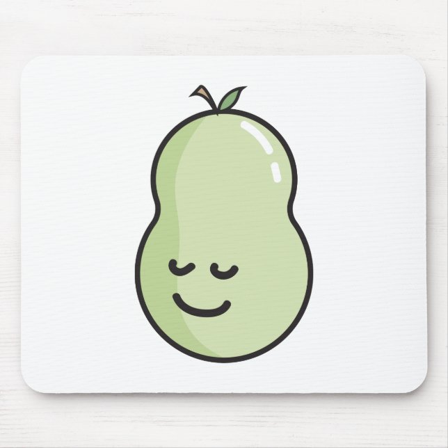 Pear with a smile mouse pad (Front)