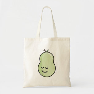 Pear with a smile tote bag