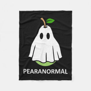 Pearanormal Cute Ghost Pear Halloween Costume Funn Fleece Blanket