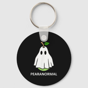 Pearanormal Cute Ghost Pear Halloween Costume Funn Key Ring