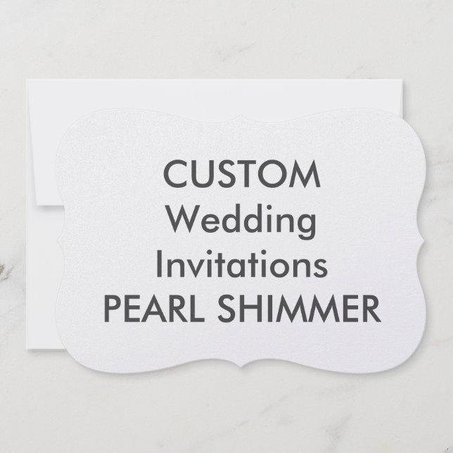 PEARL 110lb 7" x 5" Bracket Wedding Invitations (Front)