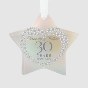 Pearl 30th Wedding Anniversary Ornament