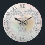 Pearl 30th Wedding Anniversary Traditional Numbers Large Clock<br><div class="desc">Featuring a beautiful pearl,  this chic 30th wedding anniversary clock can be personalised with your special pearl anniversary information on a pearl background. Designed by Thisisnotme©</div>
