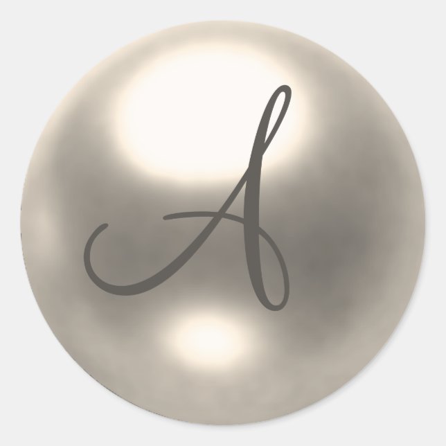 Pearl A monogram wedding seal (Front)