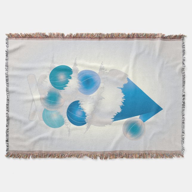 Pearl and blue for Christmas Throw Blanket (Front)