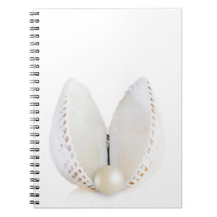 Pearl and seashell notebook