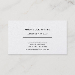 Pearl Attorney at Law Minimalist Professional Business Card