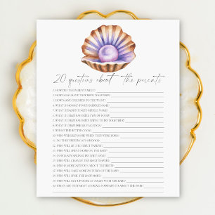 pearl baby shower - 20 questions about the Parents