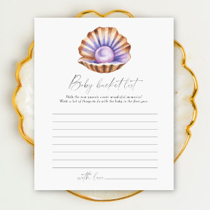 Pearl baby shower - Baby bucket list game