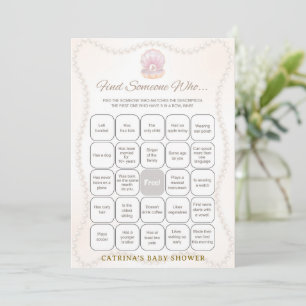Pearl Baby Shower Game - Editable Name, 5x7 Invitation