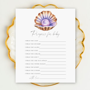 Pearl baby shower - prayers for baby game