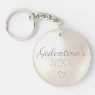 Pearl background Galentine’s Acrylic Keychain