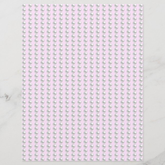 Pearl Beads Scrapbook Paper (Front)
